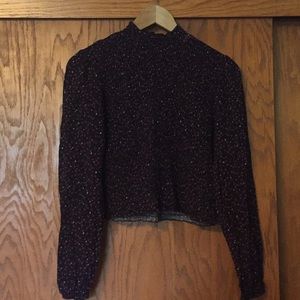 Wild Fable Mock Neck Crop Blouse